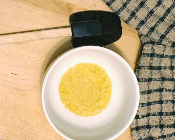 Nutritional Yeast: KEEP THIS NEXT TO THE HOT SAUCE IN YOUR BAG
